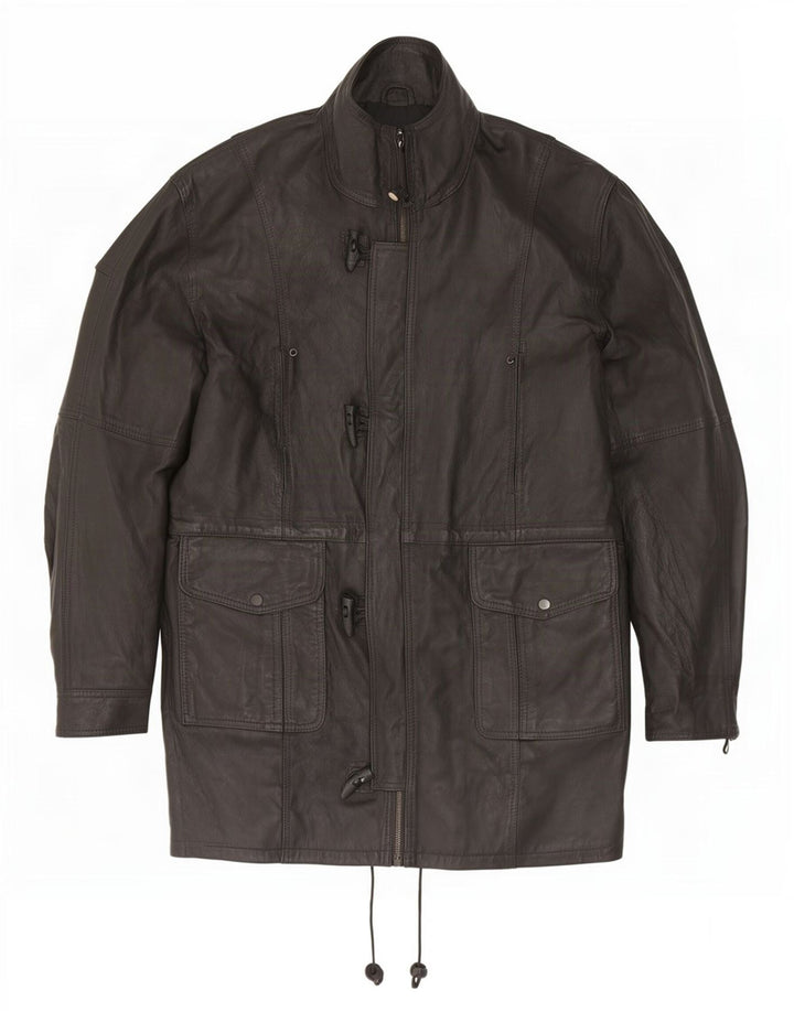 Vintage Ανδρικό Δερμάτινο Μπουφάν UK 42 XL Μαύρο