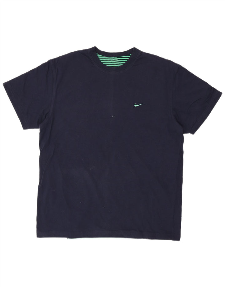 Ανδρικό T-Shirt NIKE Top Large Navy Blue από βαμβάκι