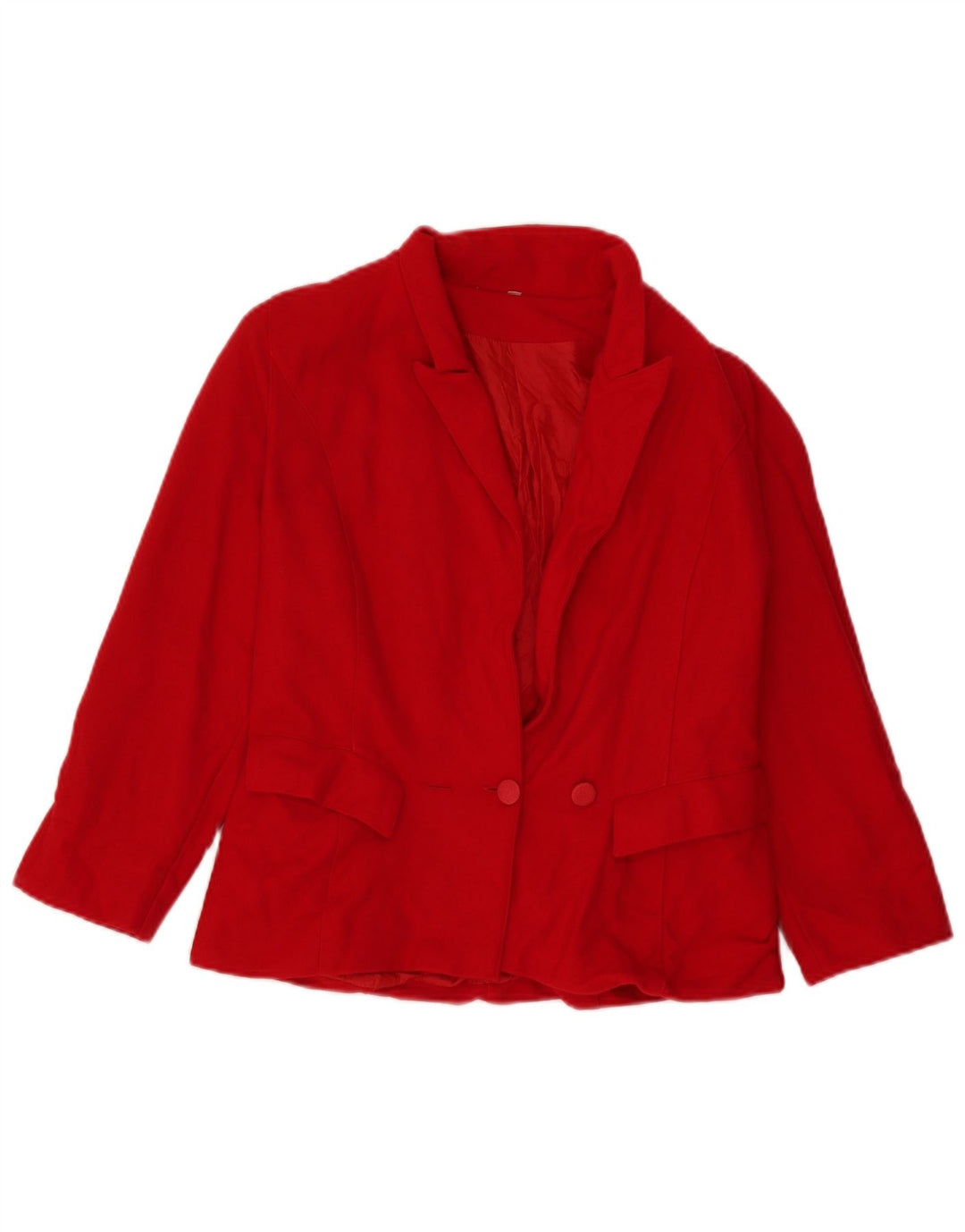 Vintage Γυναικείο Διπλό Μπουφάν Blazer IT 42 Μεσαίο κόκκινο μαλλί