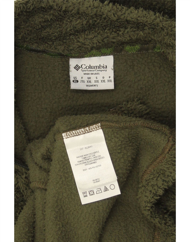COLUMBIA Γυναικείο Fleece Jacket UK 20 2XL Khaki Polyester