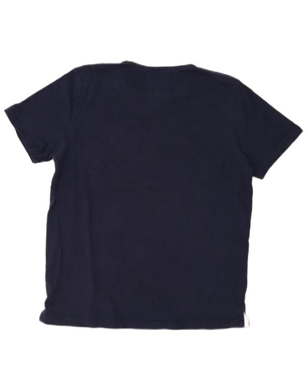 Ανδρικό T-shirt Crew Clothing Top Large Navy Blue από βαμβάκι