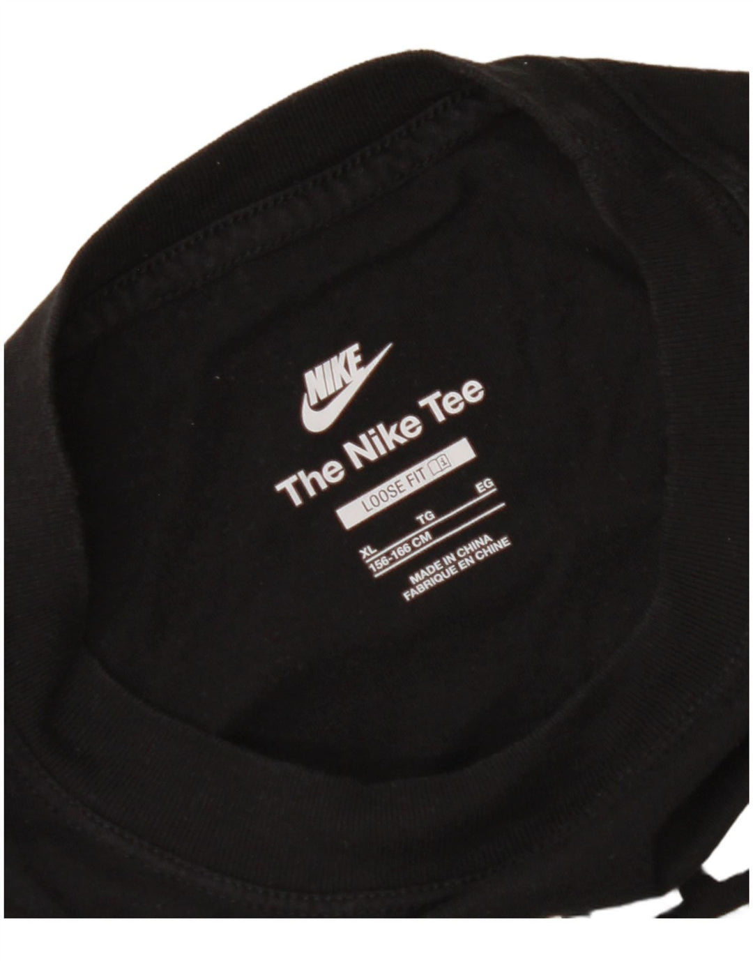 Γραφικό T-shirt NIKE Girls Loose Fit Crop 13-14 ετών XL μαύρο