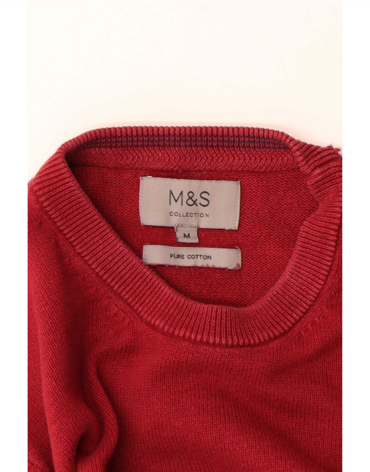 Marks & Spencer Ανδρικό πουλόβερ με λαιμόκοψη, μεσαίο βαμβακερό