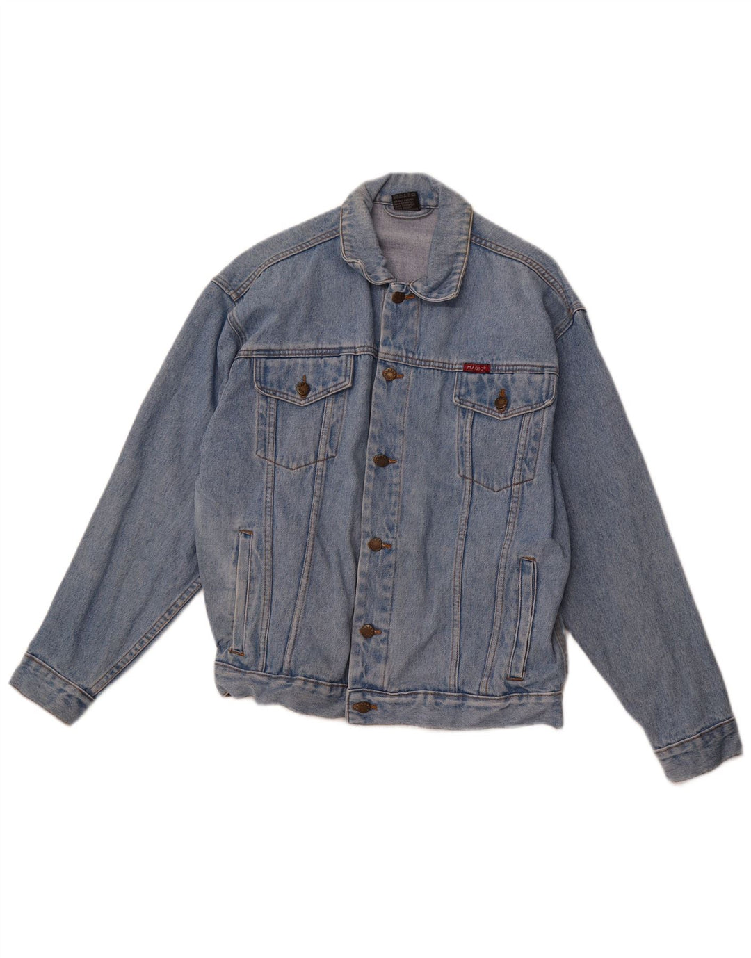 MAGIC VENTURE Γυναικείο Τζιν Μπουφάν UK 16 Μεγάλο Μπλε Βαμβακερό