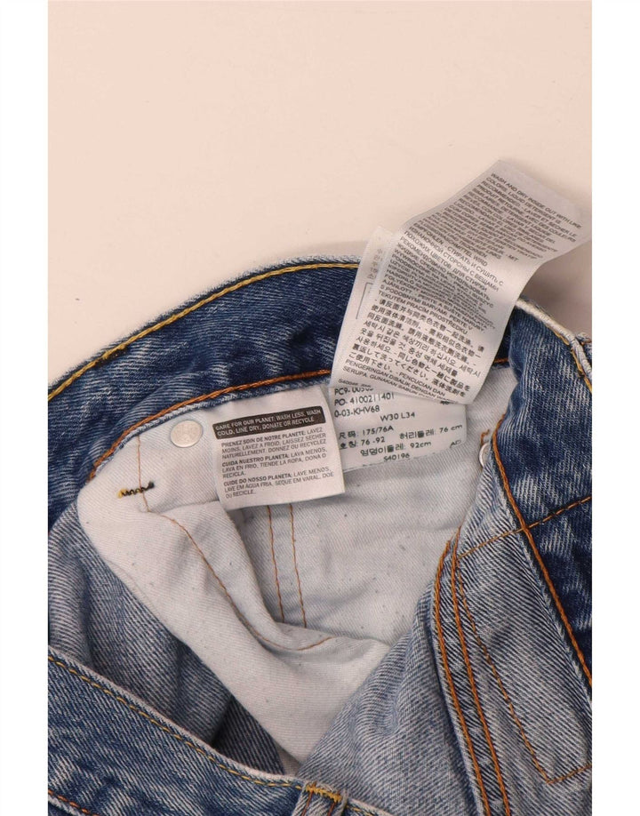 Levi's Mens 505 Straight Jeans W30 L34 Μπλε Βαμβακερό