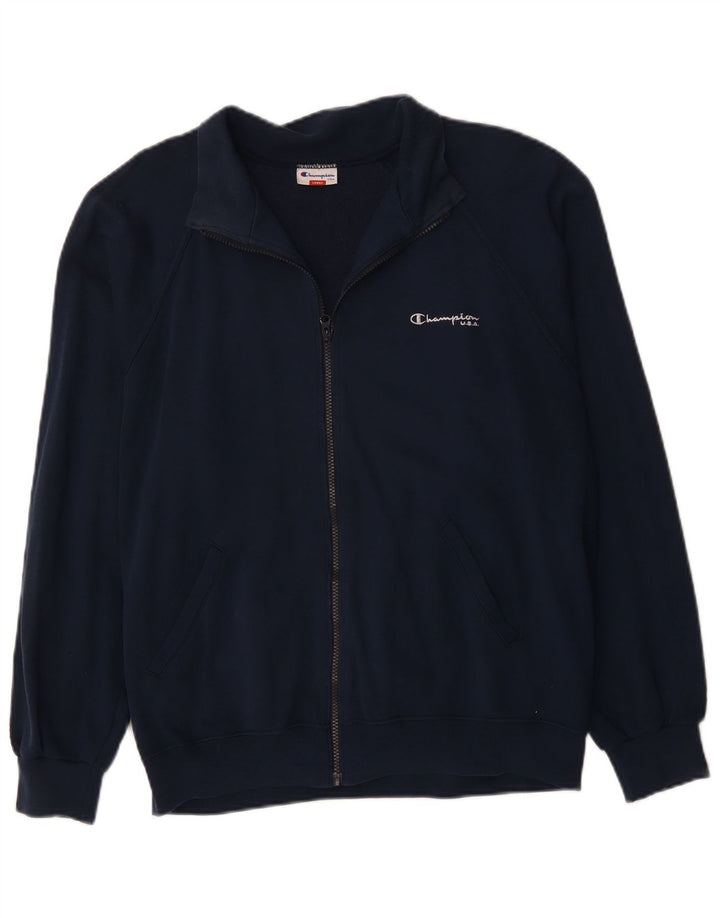 Ανδρική αθλητική φόρμα γραφικών CHAMPION Top Jacket Large Navy Blue Colourblock