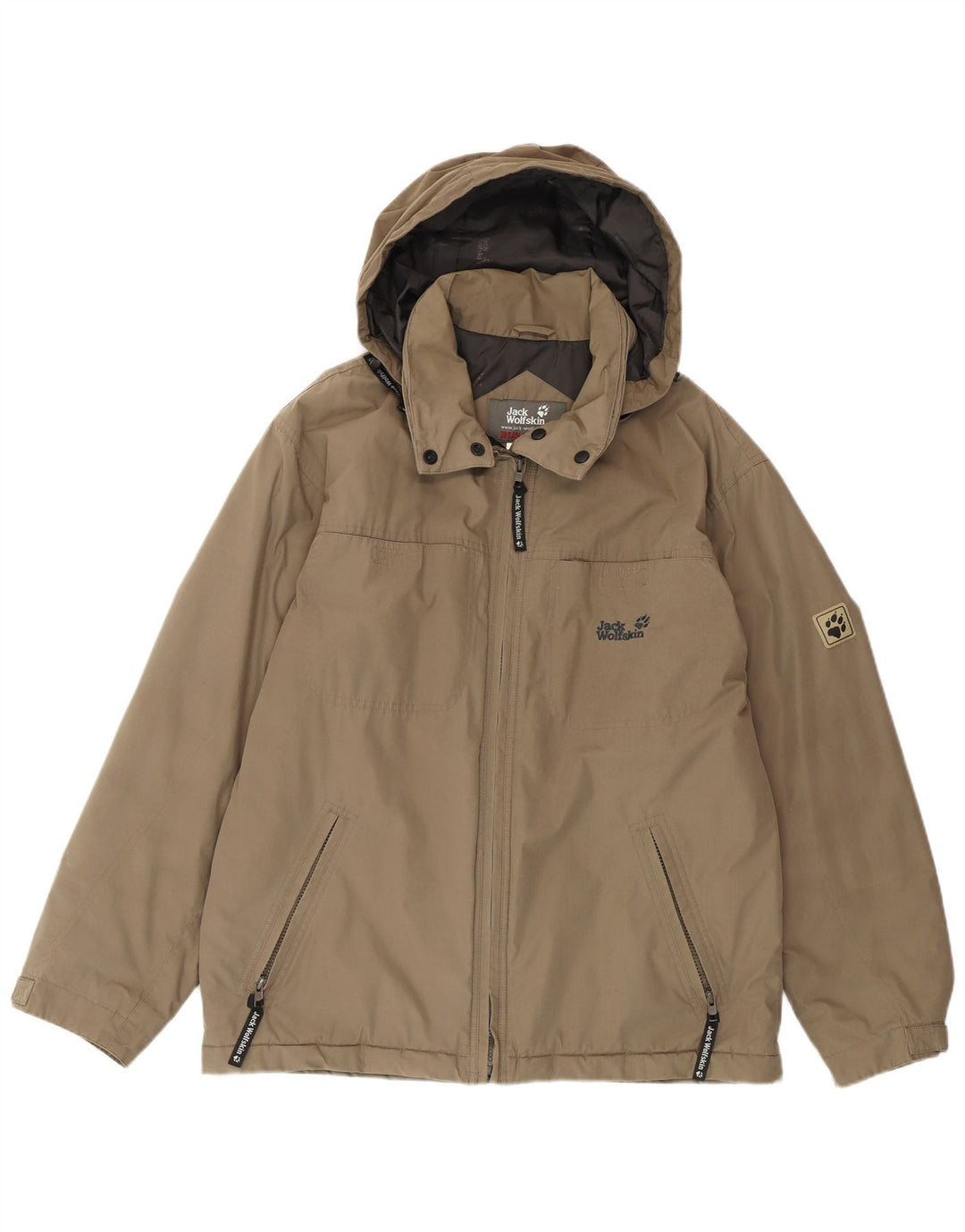 Ανδρικό τζάκετ με κουκούλα JACK WOLFSKIN UK 36 Small Khaki Polyester