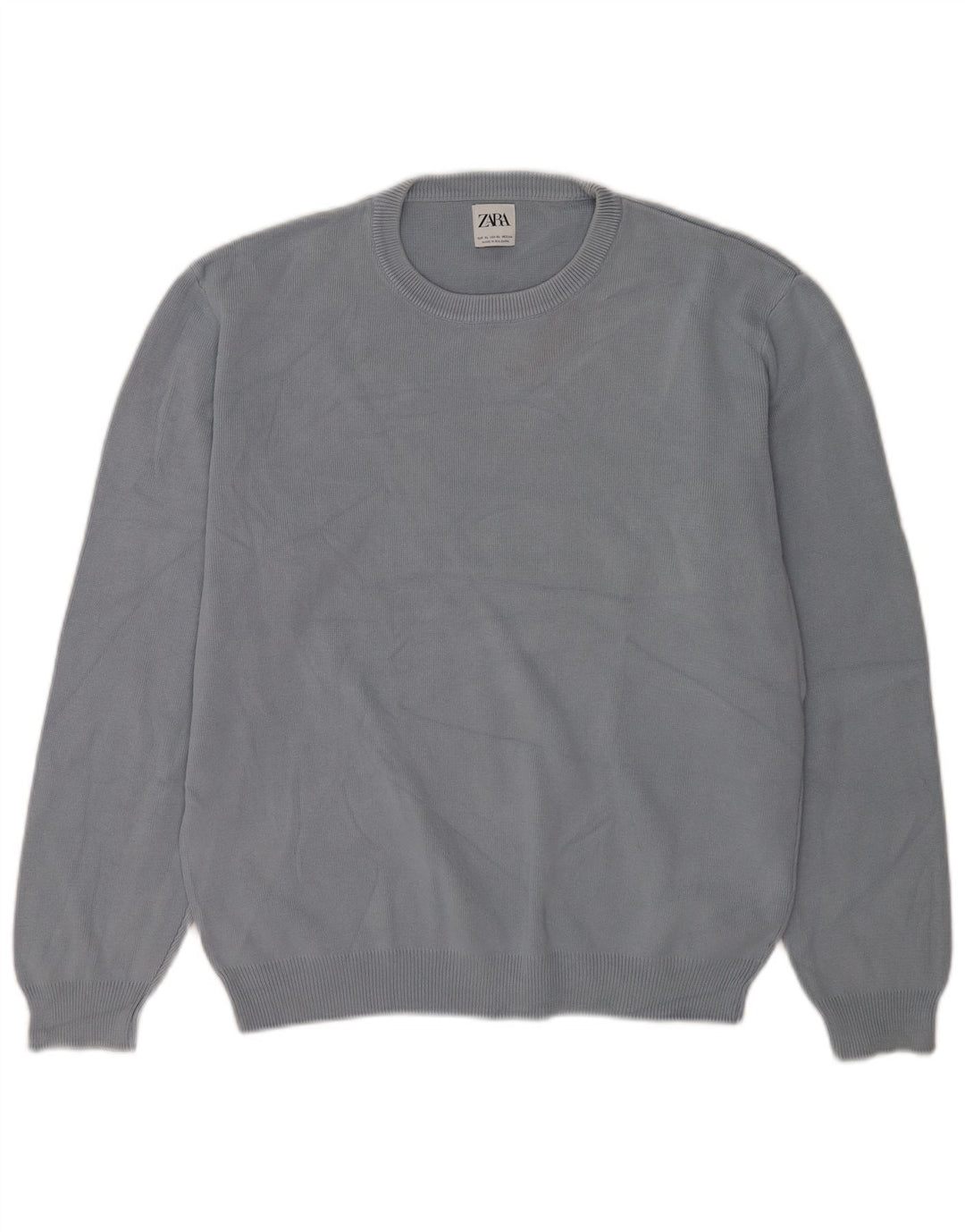 Ανδρικό πουλόβερ Zara Crew Neck Jumper XL Γκρι βαμβακερό