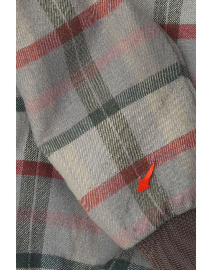 Ανδρικό μπουφάν Iguana Bomber UK 34 XS Γκρι καρό μαλλί