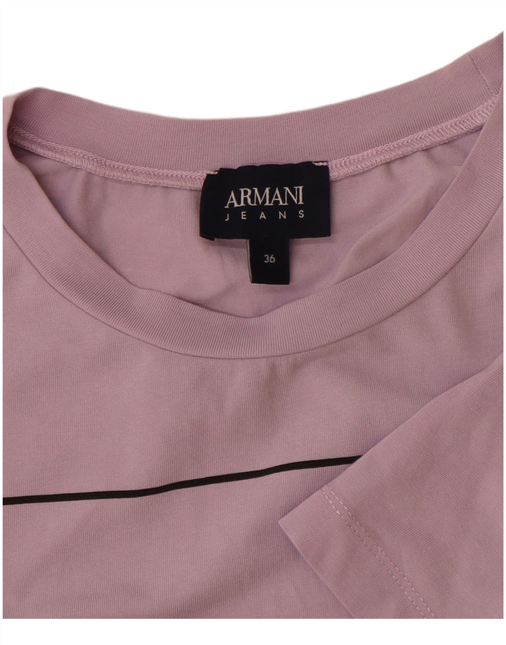 Γυναικείο γραφικό μπλουζάκι ARMANI JEANS Top EU 36 Small Purple