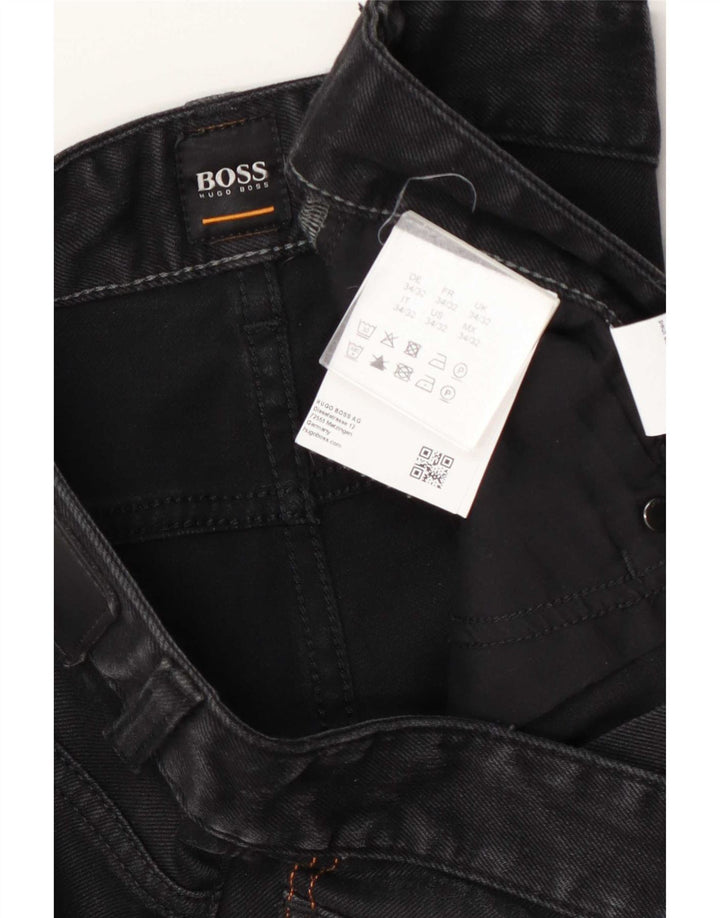 Hugo Boss Ανδρικό Delaware Slim Jeans W34 L29 Γκρι βαμβακερό