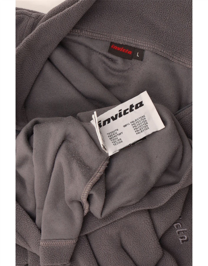 Invicta Ανδρικό φερμουάρ Fleece Jumper Μεγάλο Γκρι Πολυεστέρας