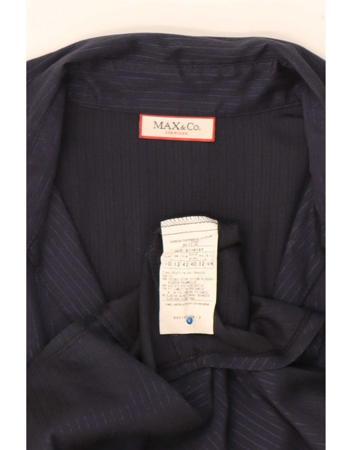 Max & Co. Γυναικείο Πουκάμισο Μπλούζα UK 12 Βαμβακερό μεσαίο μπλε ναυτικό