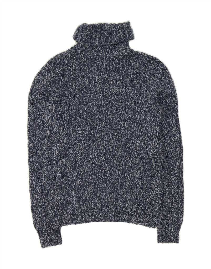 BODEN Womens Roll Neck Jumper Sweater UK 10 Small Navy Blue Wool Vintage Boden and Second-Hand Boden from Messina Hembry 