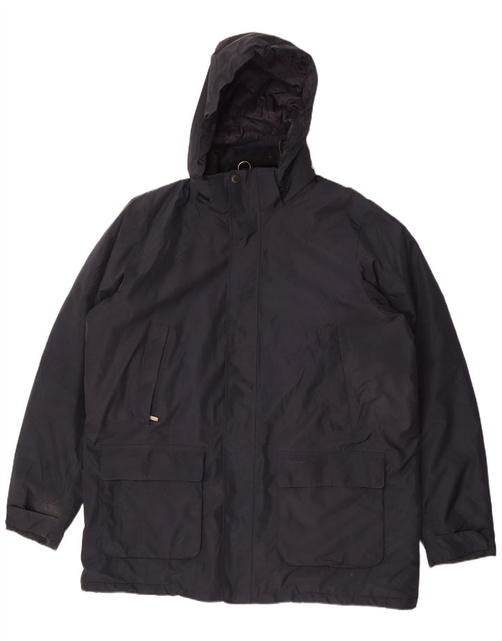 Barbour Ανδρικό παλτό αντιανεμικό με κουκούλα UK 44 2XL Navy Blue Polyester