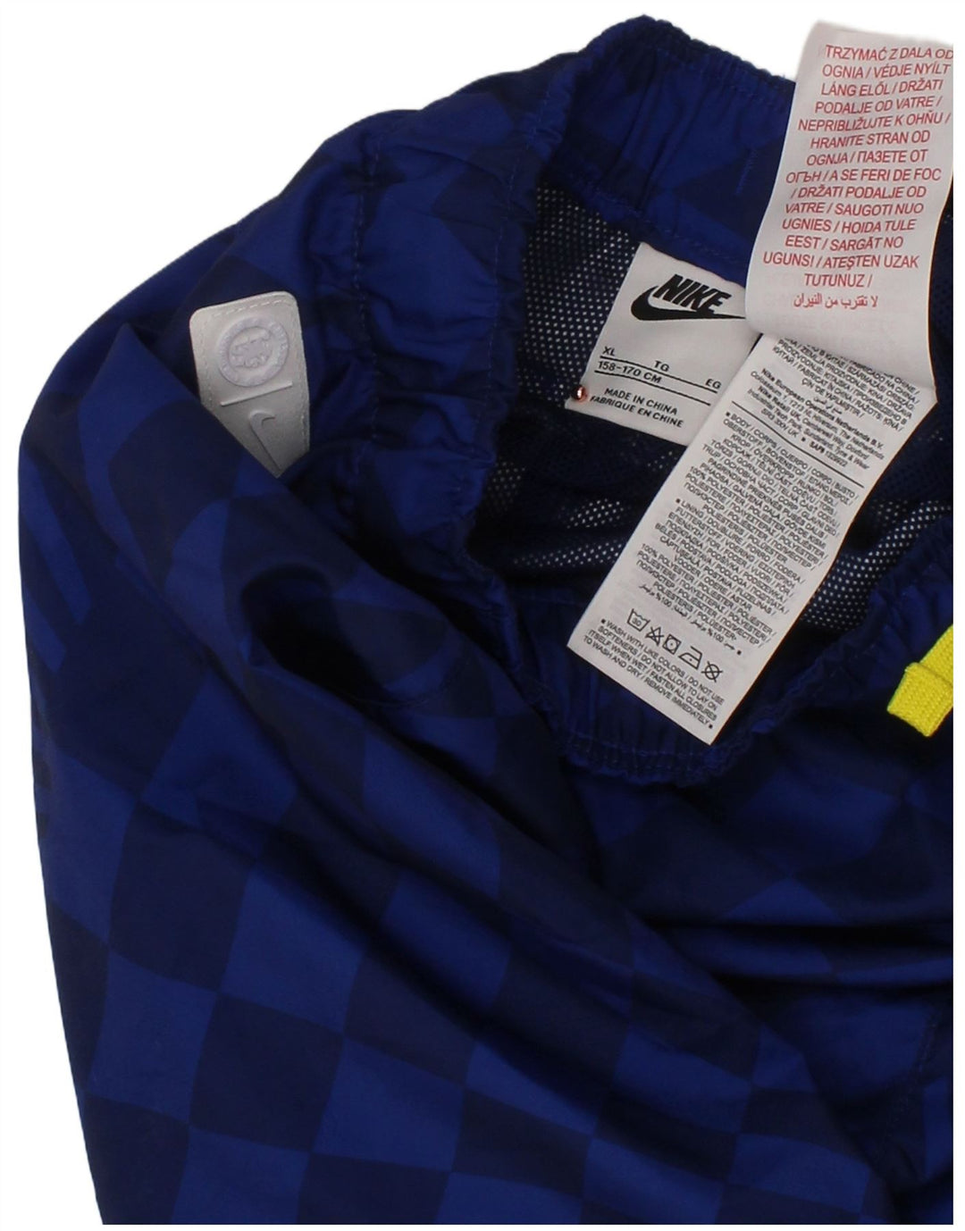 Γραφικά αθλητικά σορτς NIKE για αγόρια 13-14 ετών XL μπλε γεωμετρικό πολυεστέρα