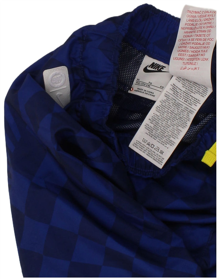 Γραφικά αθλητικά σορτς NIKE για αγόρια 13-14 ετών XL μπλε γεωμετρικό πολυεστέρα
