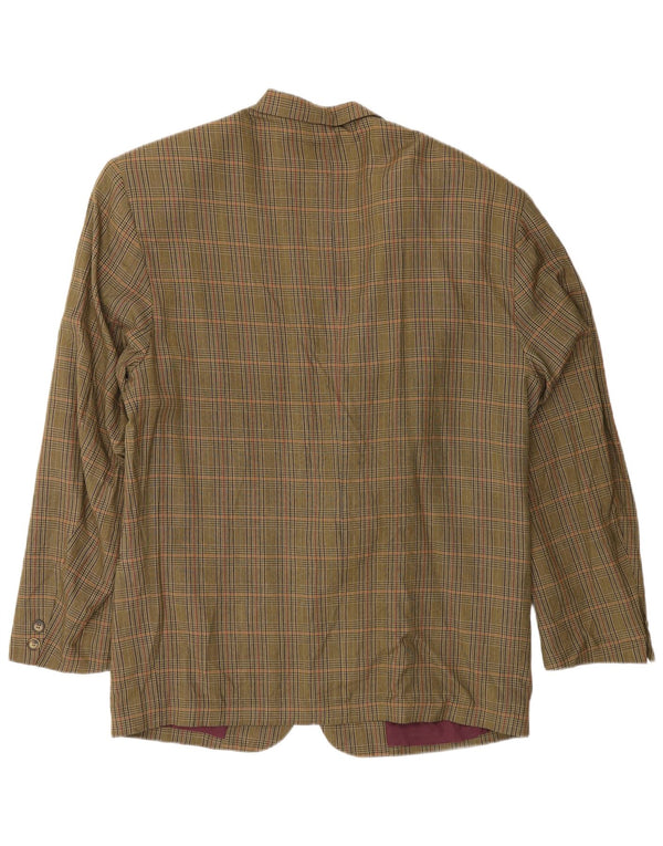Vintage Ανδρικό σακάκι σακάκι με 2 κουμπιά UK 40 Large Khaki Houndstooth