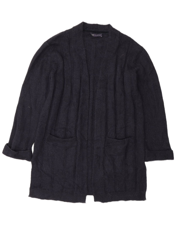 Marks & Spencer Womens Longline Cardigan Sweater UK 14 Medium Navy Blue
