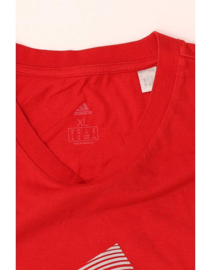 Ανδρικό γραφικό T-Shirt Adidas Top XL Red