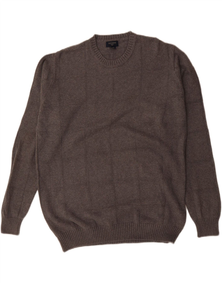 Ανδρικό πουλόβερ Dockers Tall Crew με λαιμόκοψη μεγάλο γκρι βαμβακερό