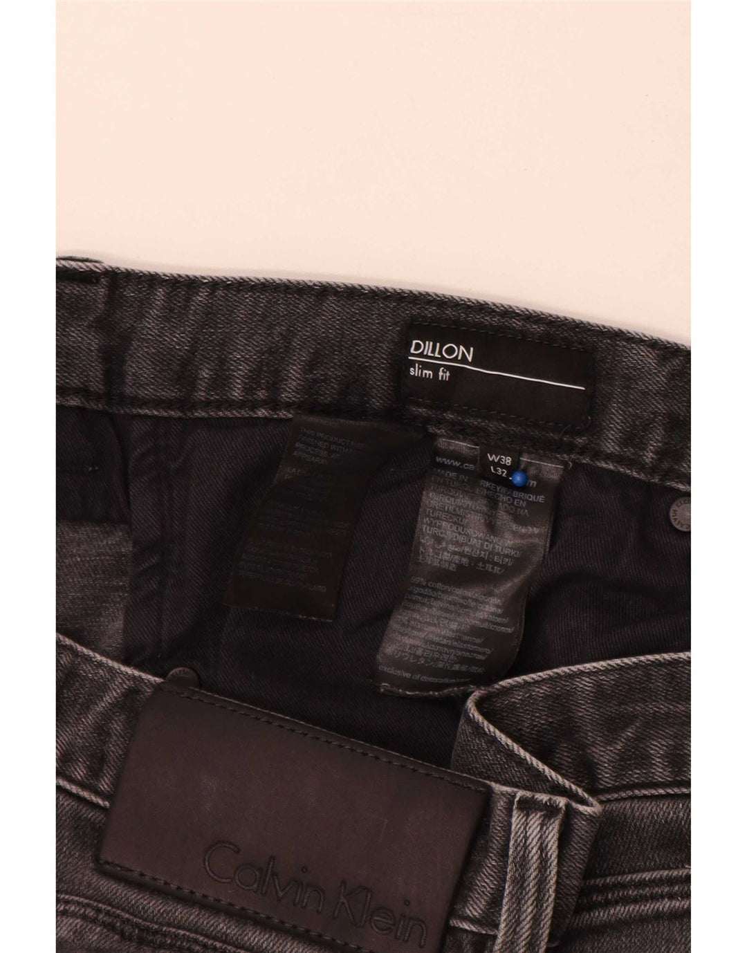 Calvin Klein Ανδρικό Τζιν Dillon Slim W38 L32 Γκρι βαμβακερό