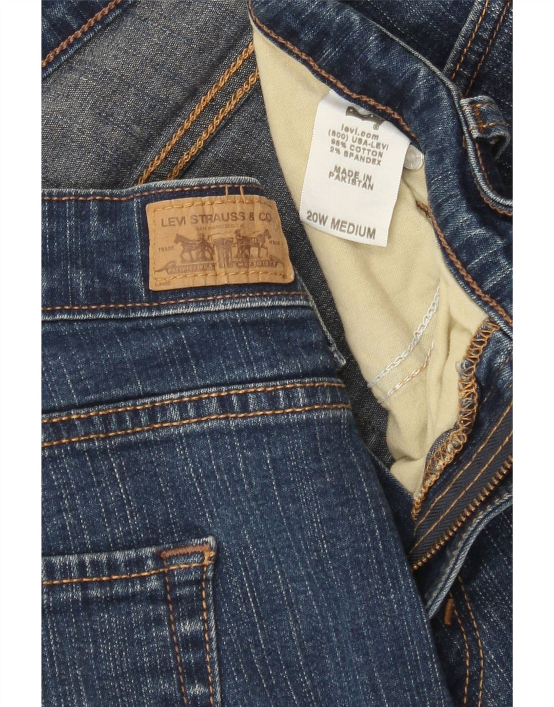 Γυναικείο 512 τζιν σορτς LEVI'S US 20 3XL W40 Μπλε βαμβακερό