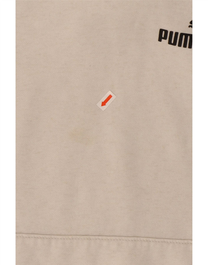 Puma Γυναικείο Hoodie Jumper UK 12 Medium White Polyester