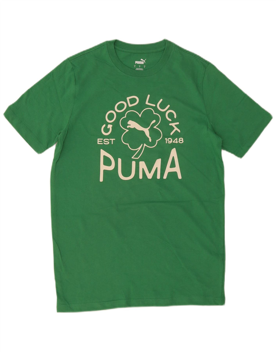 Ανδρικό γραφικό μπλουζάκι Puma, μικρό πράσινο βαμβακερό