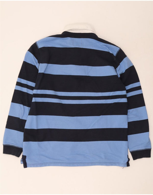 Crew Clothing Ανδρικό μακρυμάνικο μπλουζάκι ράγκμπι πόλο XL μπλε ριγέ βαμβακερό