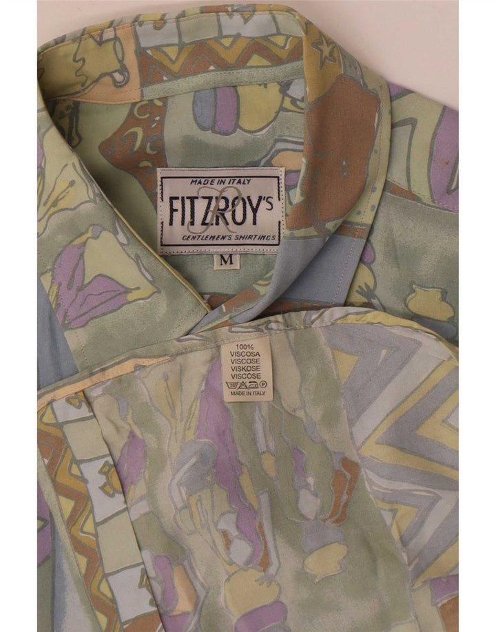 Fitzroy Ανδρικό πουκάμισο με κοντό μανίκι αφηρημένο σχέδιο, μεσαίο πολύχρωμο