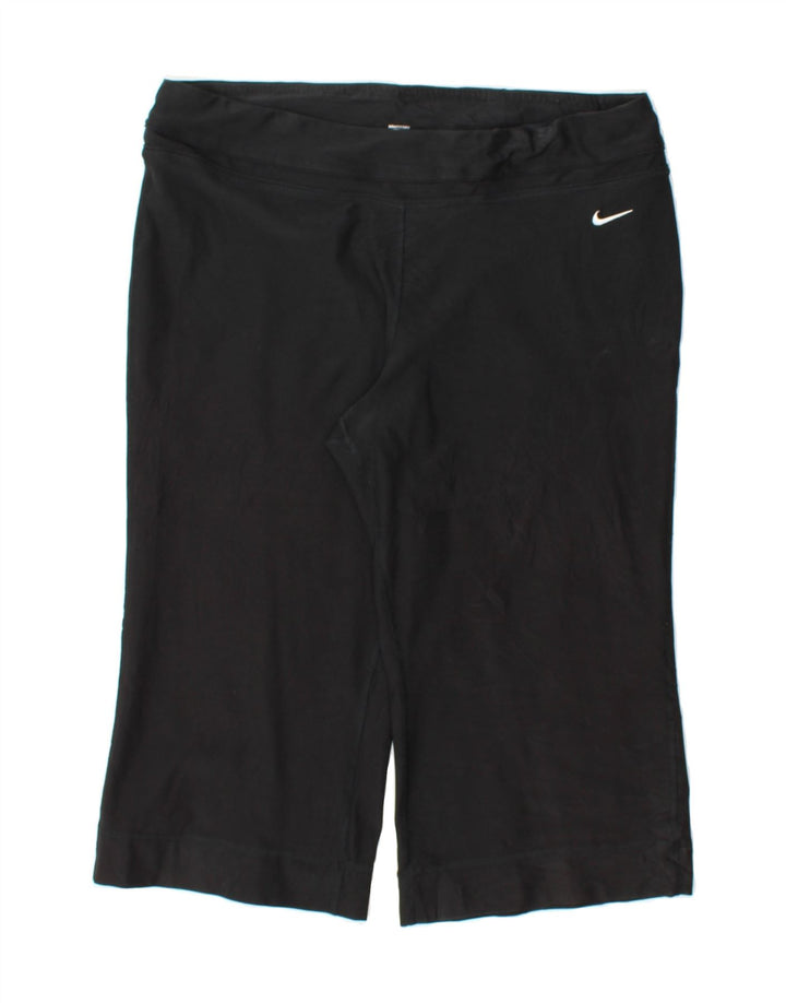 NIKE Womens Bermuda Sport Shorts US 12/14 Large  Black Polyester Vintage Nike and Second-Hand Nike from Messina Hembry 