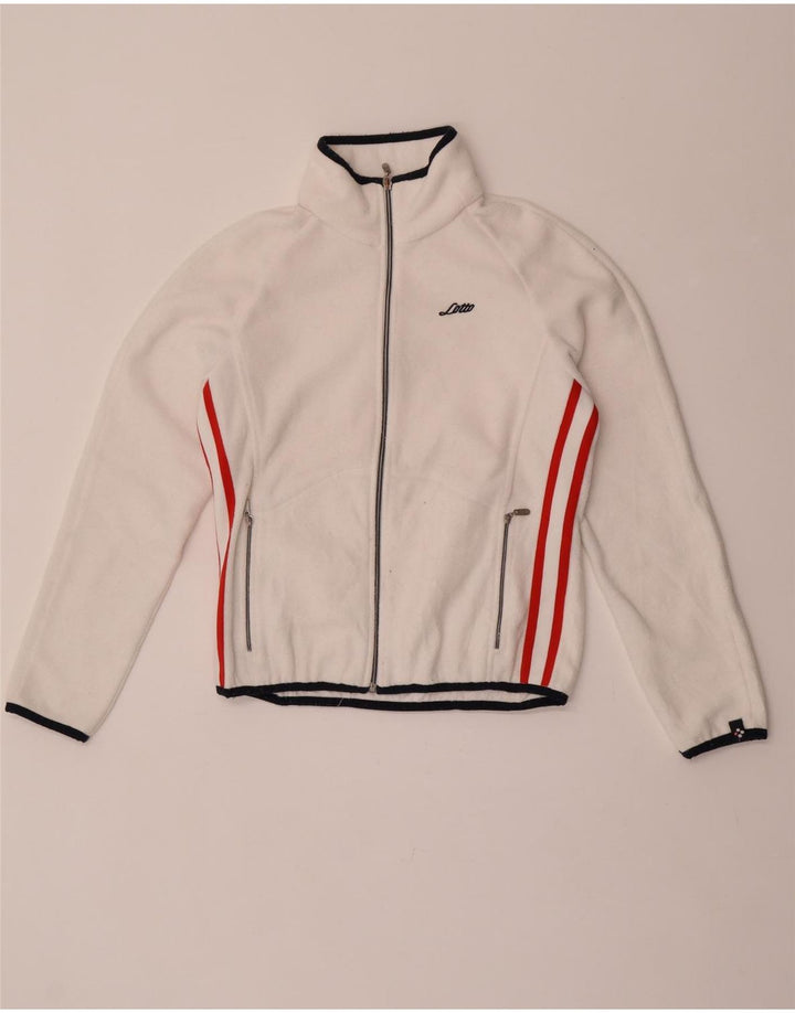 Lotto Γυναικείο Fleece Jacket UK 14 Medium White ριγέ