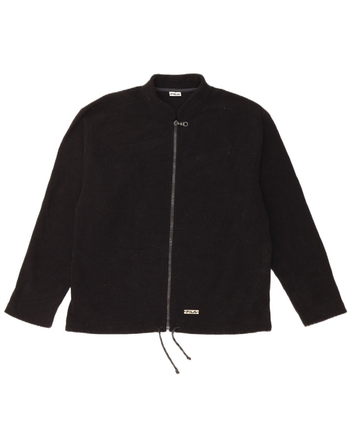 Fila Γυναικείο Fleece Jacket UK 16 Large Black Polyester