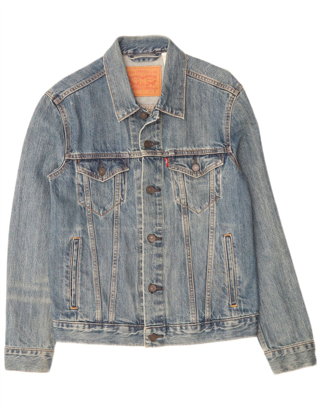 Ανδρικό τζιν μπουφάν Levi's UK 36 Small Blue Cotton