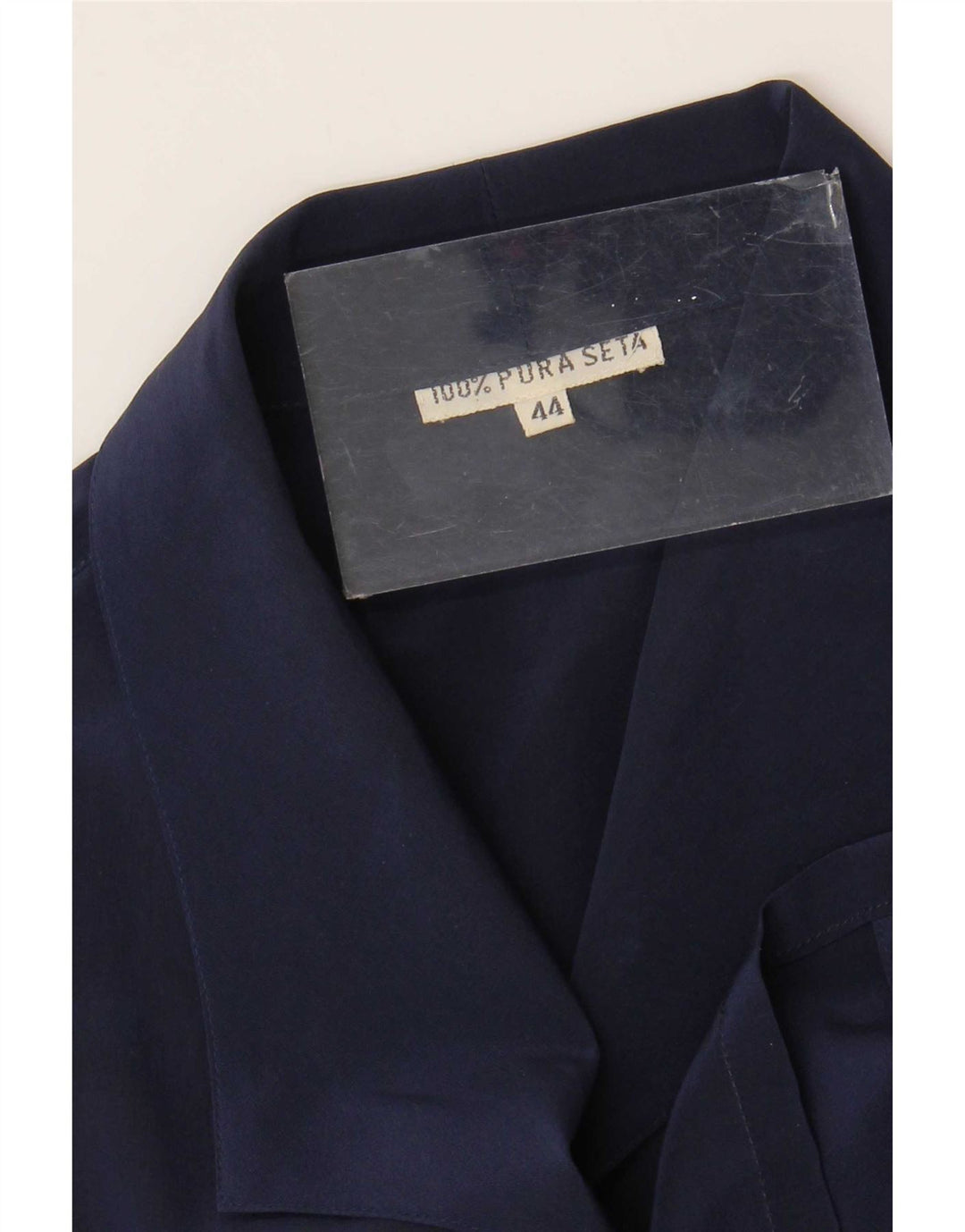 Vintage Γυναικείο Πουκάμισο Μπλούζα IT 44 Medium Navy Blue Silk