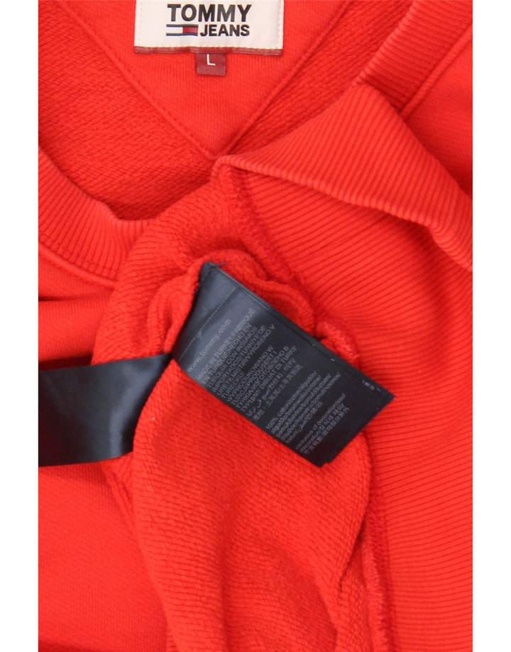 Ανδρικό φούτερ Tommy Hilfiger Jumper μεγάλο κόκκινο βαμβακερό