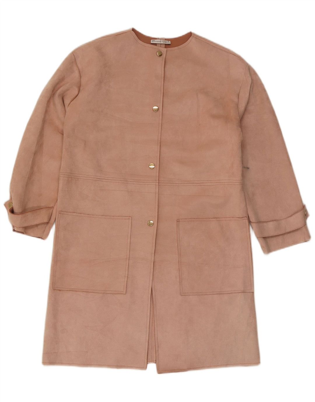 Zara Γυναικείο Πανωφόρι UK 10 Small Pink Polyester