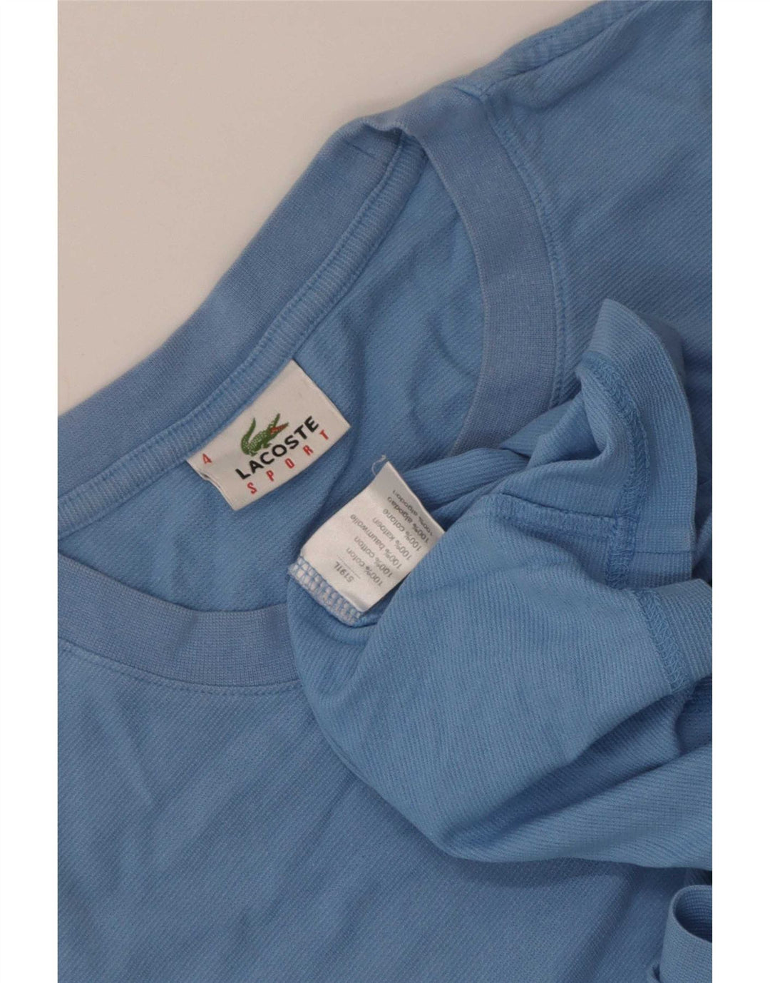 Ανδρικό T-Shirt Lacoste Top Size 4 Μεσαίο Μπλε Βαμβακερό