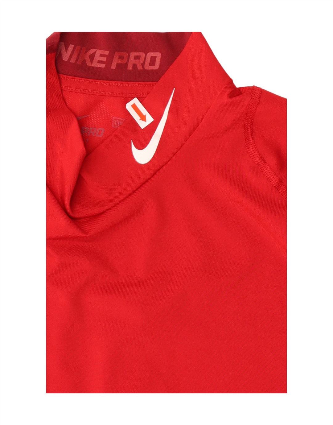 NIKE Womens Dri Fit Top Long Sleeve UK 14 Large Red Polyester