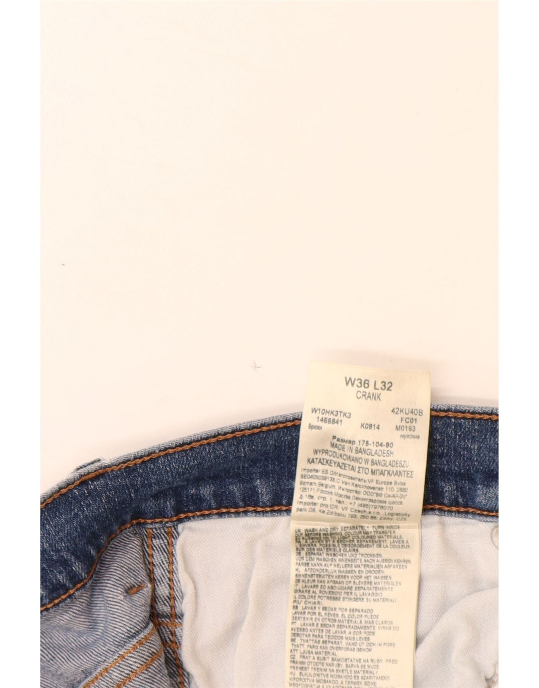 Γυναικείο τζιν ίσιο WRANGLER Crank W36 L32 Μπλε βαμβακερό