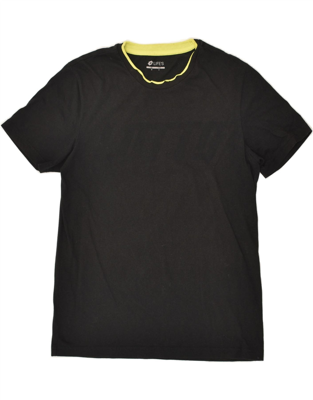 LOTTO Mens Graphic T-Shirt Top Medium Black Cotton | Vintage Lotto | Thrift | Second-Hand Lotto | Used Clothing | Messina Hembry 