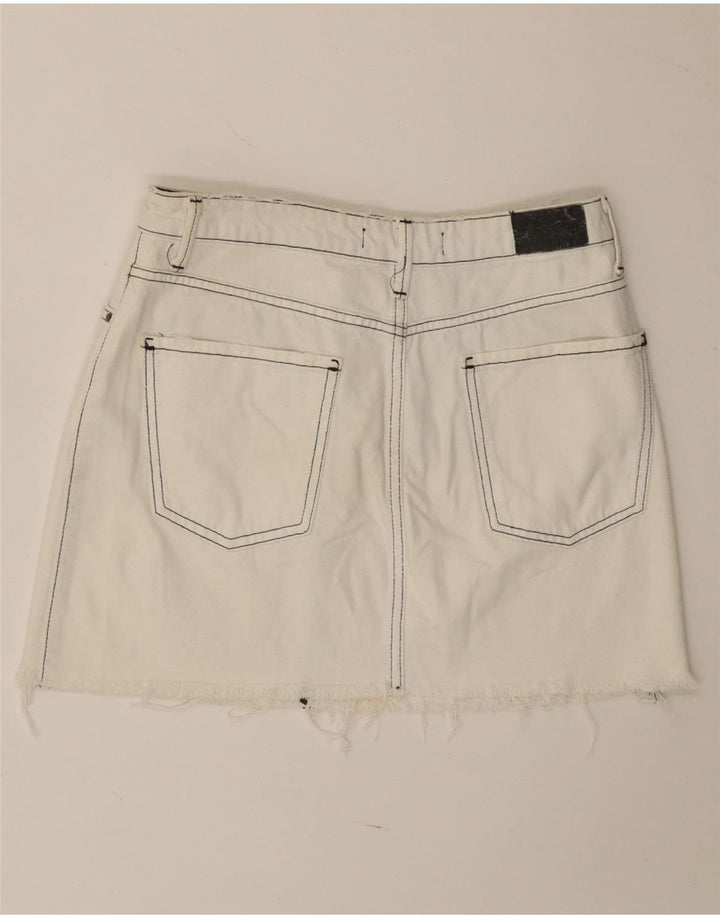 Zara Γυναικεία Μίνι Τζιν Φούστα Μικρή W27 Λευκή