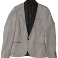 Zara Ανδρικό μπουφάν σακάκι με 1 κουμπί UK 36 Small Grey Polyester