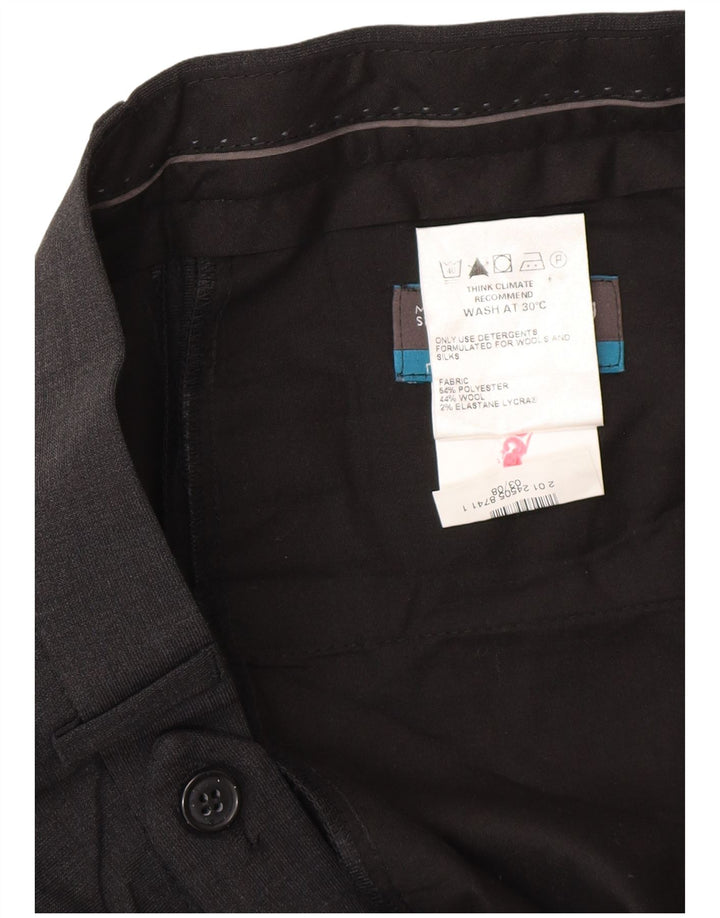 Ανδρικό παντελόνι με καρφωτό κοστούμι Marks & Spencer W34 L29 Γκρι πολυεστέρας