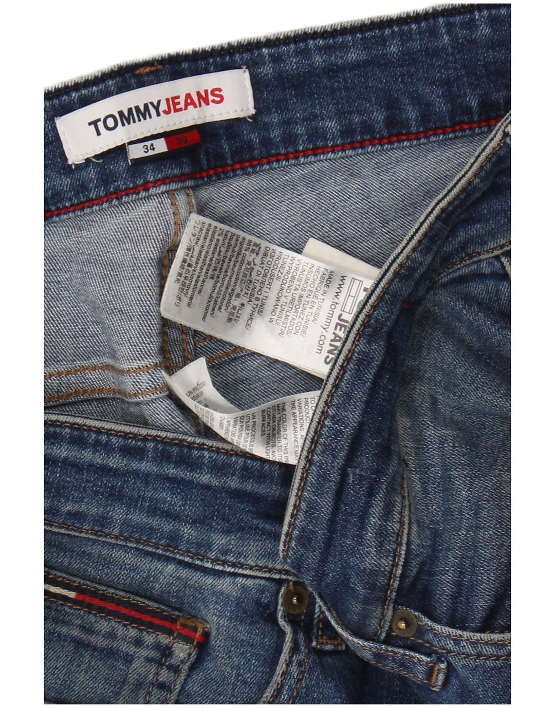 TOMMY HILFIGER Ανδρικό Slim Jeans W34 L27 Μπλε Βαμβακερό