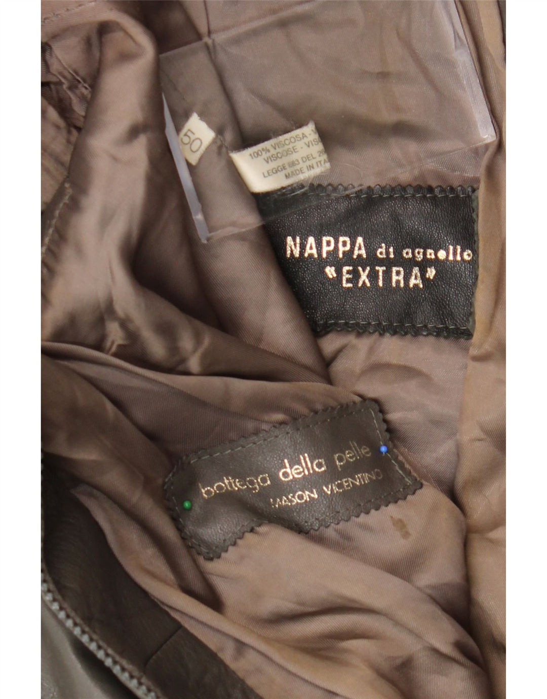 VINTAGE Ανδρικό Δερμάτινο Μπουφάν IT 50 Μεγάλο Καφέ Δερμάτινο