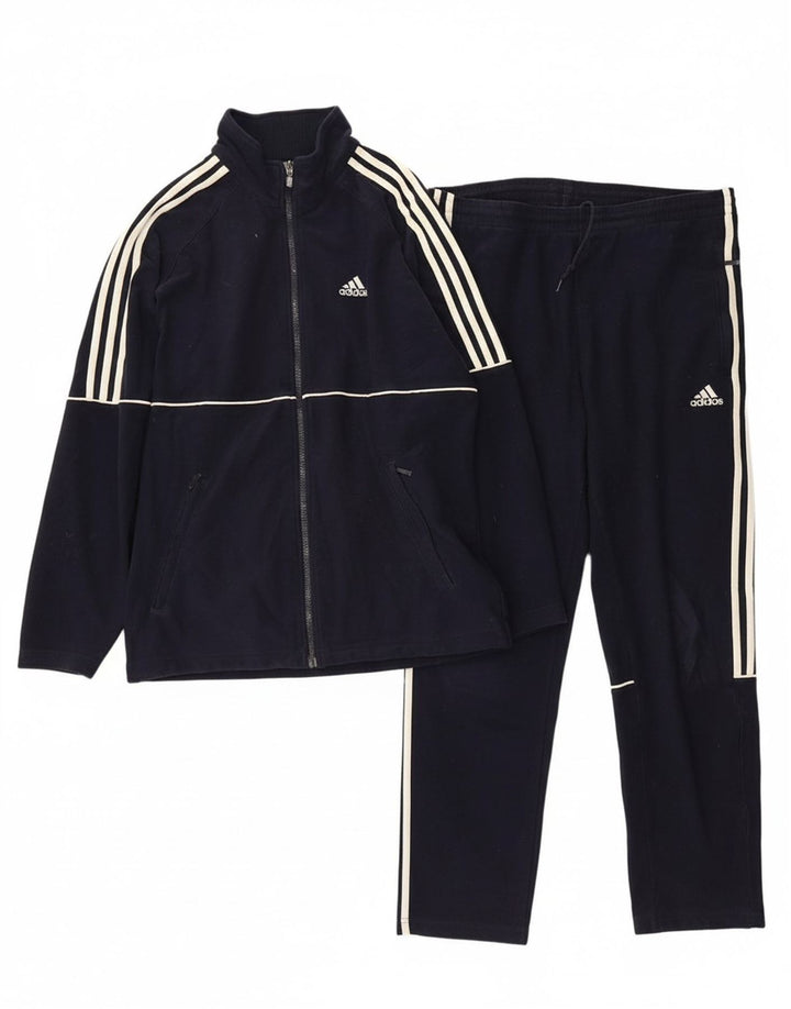 ADIDAS Mens Full Tracksuit Large  Navy Blue Polyester