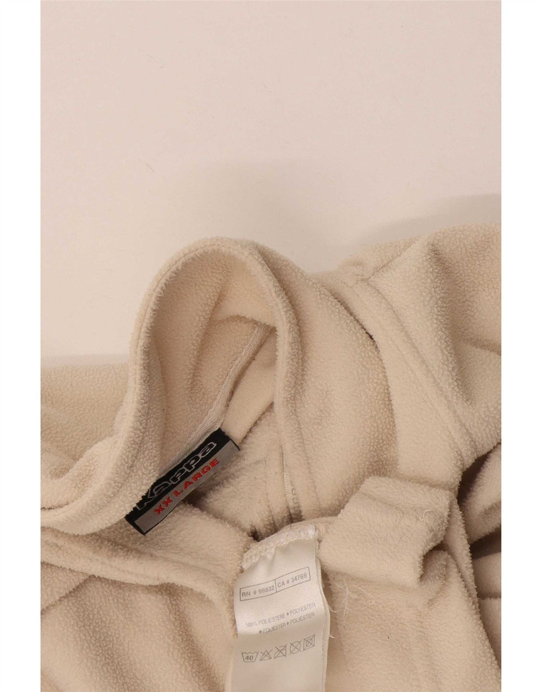 Kappa Ανδρικό φερμουάρ Fleece Jumper 2XL Beige Polyester