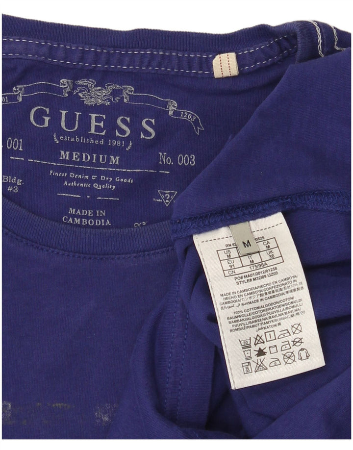 Ανδρικό γραφικό μπλουζάκι Guess Top Medium Purple Βαμβακερό